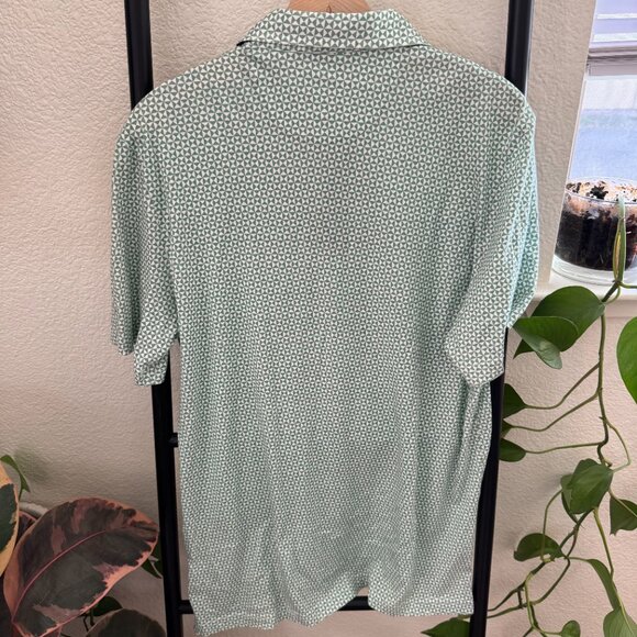 Polo Golf Ralph Lauren Green Geometric Patterned Golf Polo - Picture 5 of 5